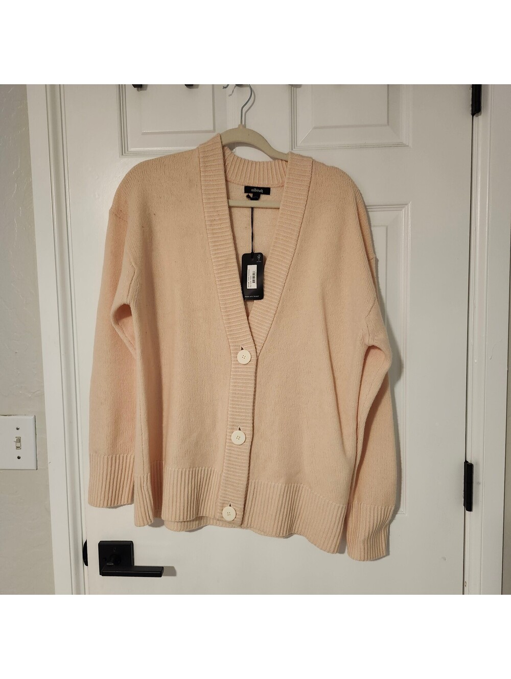 Allbirds Tri Cardigan Sweater in Stony Cream Size L